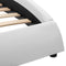 vidaXL - Bedframe - met - LED - kunstleer - wit - 90x200 - cm
