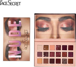Face Secret ™ Nude Pro New Neutral Shadow Palette - Oogschaduw Palette met 18 tinten en Make Up Spiegel - Gebroken kleur