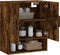 vidaXL - Wandkast - 60x31x70 - cm - bewerkt - hout - gerookt - eikenkleurig