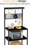 Goliving Keukenkast - Staand Keukenrek - Apothekerskast Metaal Hout 84 x 40 x 170 cm Zwart