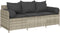 vidaXL - Tuinbank - 3-zits - met - kussens - poly - rattan - lichtgrijs