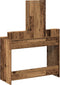 vidaXL - Kaptafel - met - LED - Verlichting - - - Vintage - Hout, - 100x41x140 - cm