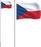 vidaXL - Vlag - met - vlaggenmast - Tsjechië - 6,23 - m - aluminium