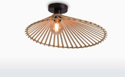 GOOD&MOJO Plafonniere Bromo - Bamboe - Asymmetrisch - Ø50cm - Scandinavisch,Bohemian