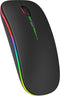 Nuvance Draadloze Muis - Bluetooth - Stil - 7 RGB Kleuren - Zwart