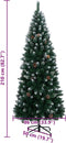 vidaXL - Kunstkerstboom - met - 300 - LED's - 210 - cm