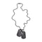 Diesel DX0014040 - Herenketting - Staal - Zwart - 60 cm
