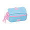 Pennenetui met 3 vakken BlackFit8 Smile Roze Licht Blauw 21,5 x 10 x 8 cm