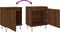 vidaXL - Nachtkastje - 40x30x50 - cm - bewerkt - hout - bruin - eikenkleur