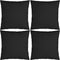 vidaXL Sierkussens 4 st 40x40 cm stof zwart