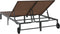 vidaXL - Ligbed - met - Wielen - voor - 2 - Personen - - - Bruin - Poly - Rattan