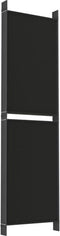 vidaXL - Kamerscherm - met - 6 - panelen - 300x180 - cm - stof - zwart