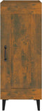 vidaXL - Dressoir - 34,5x34x90 - cm - bewerkt - hout - gerookt - eiken