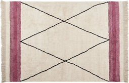 AFSAR - Laagpolig vloerkleed - Beige - 160 x 230 cm - Katoen