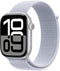 Apple Watch Series 10 - Smartwatch - GPS + Cellular 46mm Aluminium Geweven sportbandje Zilver (Blauw)