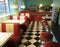 Bel Air Dinerbank Single Booth HW-120 Rood