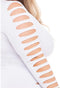 Pink Lipstick - Verleidelijk mini-jurkje met lange mouwen Plussize wit - Wit