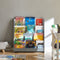 SoBuy Kinderboekenplank - 4 Opbergvakken - Grijs - 80x30x88 cm