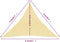 vidaXL - Zonnezeil - 160 - g/m² - 6x6x6 - m - HDPE - beige