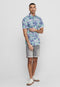 ONLY & SONS - ISSAC SS LEAF AOP - Heren Overhemd - Aquifer - Maat M