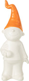J-Line figuur Kabouter Staand - keramiek - wit/oranje - large