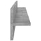 Wandschappen 2 st 80x11,5x18 cm bewerkt hout betongrijs
