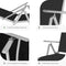 tectake® - ligstoel - 7-voudig verstelbare rugleuning - zwart/zilver