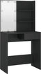 vidaXL - Kaptafel - met - LED-verlichting - 74,5x40x141 - cm - zwart