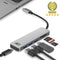 ACT AC7050 - USB-C Hub - 3x USB-A - Kaartlezer - PD Pass-Through - Grijs
