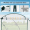 Woltu Foliekas Broeikas Wit 300 x 300 x 200 cm - Ruime Tomatenkas met Deur en 6 Ramen - Stalen Frame