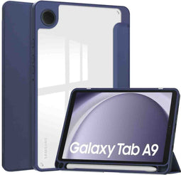 imoshion Tablet Hoes - Geschikt voor Samsung Galaxy Tab A9 8.7 inch - Trifold Hardcase Bookcase - Donkerblauw