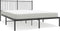 vidaXL - Bedframe - met - hoofdbord - metaal - zwart - 160x200 - cm