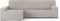 Hoes voor chaise longue met lange armleuning links Eysa BRONX Beige 170 x 110 x 310 cm