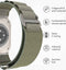 imoshion Nylon Alpine bandje - Geschikt voor Apple Watch 1, 2, 3, 4, 5, 6, 7, 8, 9, 10 (42 mm), SE - 38/40/41 mm - Olijfgroen - One Size