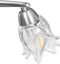 vidaXL Plafondlamp met glazen tulpvormige kappen 3xE14 transparant