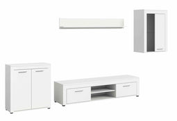 Furnilux Jam - Tv meubel - Praktische indeling - Wit - 35x169x330cm
