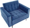 ABERDEEN - Fauteuil - Blauw - Fluweel