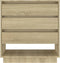 vidaXL - Dressoir - 70x41x75 - cm - bewerkt - hout - sonoma - eikenkleurig