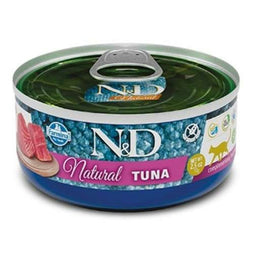 N&D Natural natvoeding voor de kat Tonijn 70 gr. - per 30 stuks