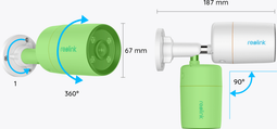 Reolink RLC-1212A - Bewakingscamera - 4512x2512 resolutie - Bewegingsdetectie IR-nachtzicht (30m) - Spatwaterdicht