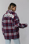 Colourful Rebel Stella Rebelle - Check Teddy Trucker Jas - Loose fit - Maat L