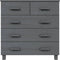 vidaXL - Dressoir - HAMAR - 79x40x80 - cm - massief - grenenhout - donkergrijs