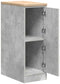 vidaXL - Garagekast - 30x51x85 - cm - massief - grenenhout - betongrijs