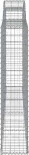 vidaXL - Schanskorven - 5 - st - gewelfd - 300x30x140/160 - cm - ijzer