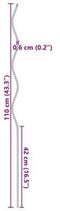 vidaXL - Spiraal - Plant - Steunen - 50 - stuks - 110 - cm - Staal