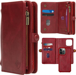 iMoshion Hoesje Geschikt voor iPhone 13 Pro Hoesje Met Pasjeshouder - iMoshion 2-in-1 Wallet Bookcase - Rood