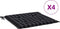 vidaXL - Tuinstoelkussens - 4 - st - ruitpatroon - 50x50x3 - cm - stof - zwart