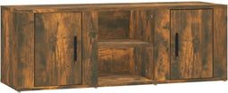 vidaXL - Tv-meubel - 100x31,5x35 - cm - bewerkt - hout - gerookt - eikenkleurig