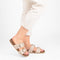 PS Poelman CURA - Dames Sandalen - Faux PU Imitatie - Metallic Licht Beige