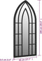 vidaXL - Tuinspiegel - 100x45 - cm - ijzer - zwart